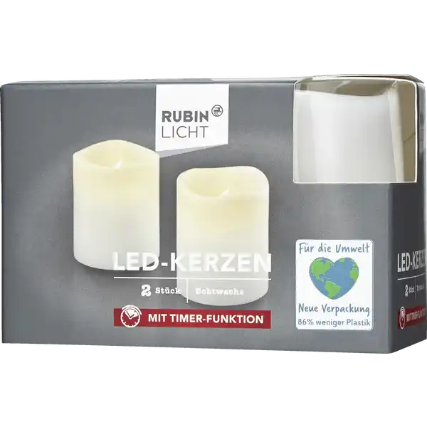 LED Kerzen Rustik mini weiss