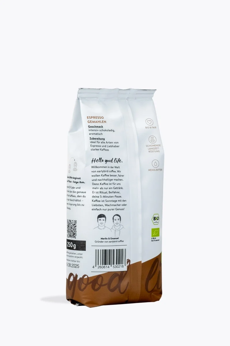earlybird coffee Espresso Bio 250g gemahlen