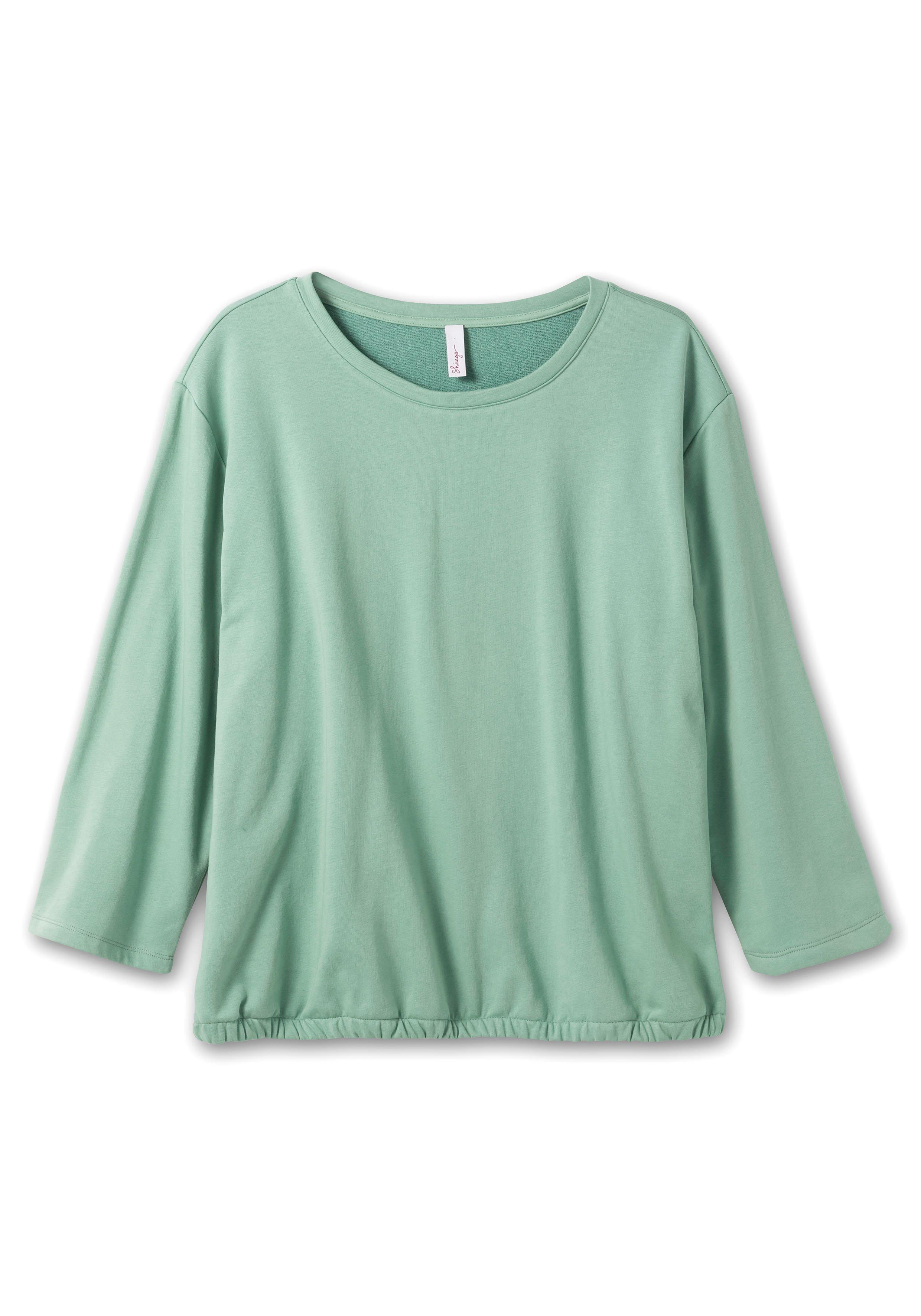 Sweatshirt mit Gummibund und 7/8-Ärmeln