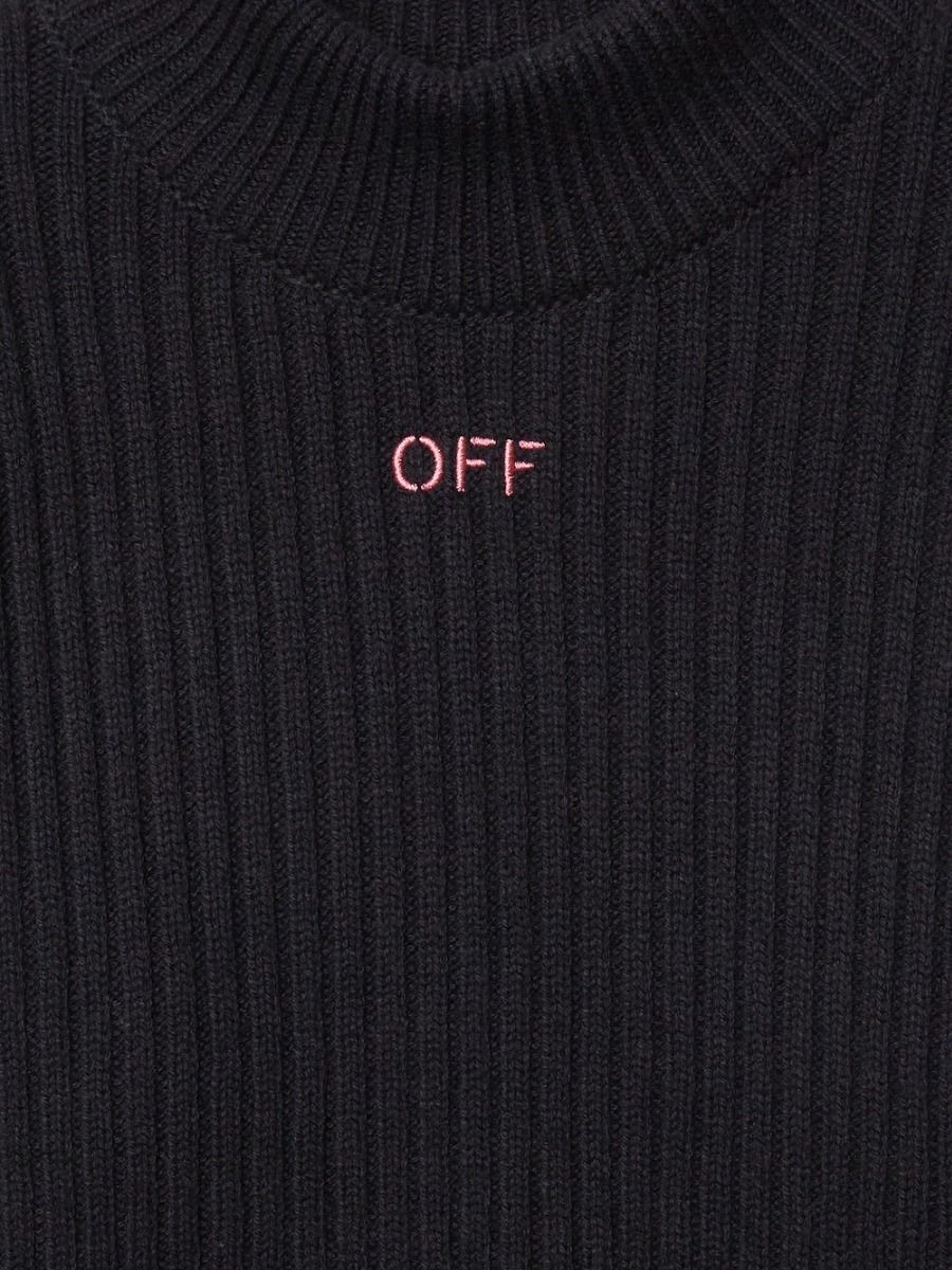 Off-White Black Off Stamp Ribbed Top