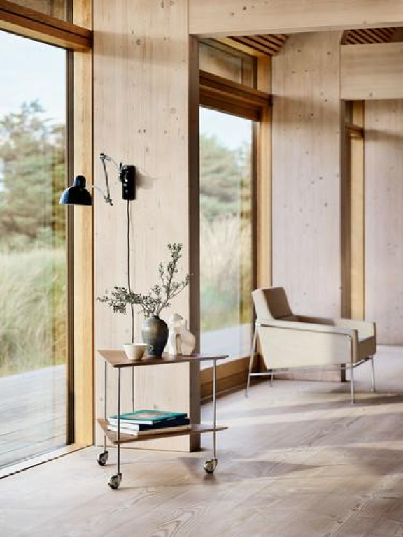 Fritz Hansen Kaiser Idell wandlamp wit/chrome