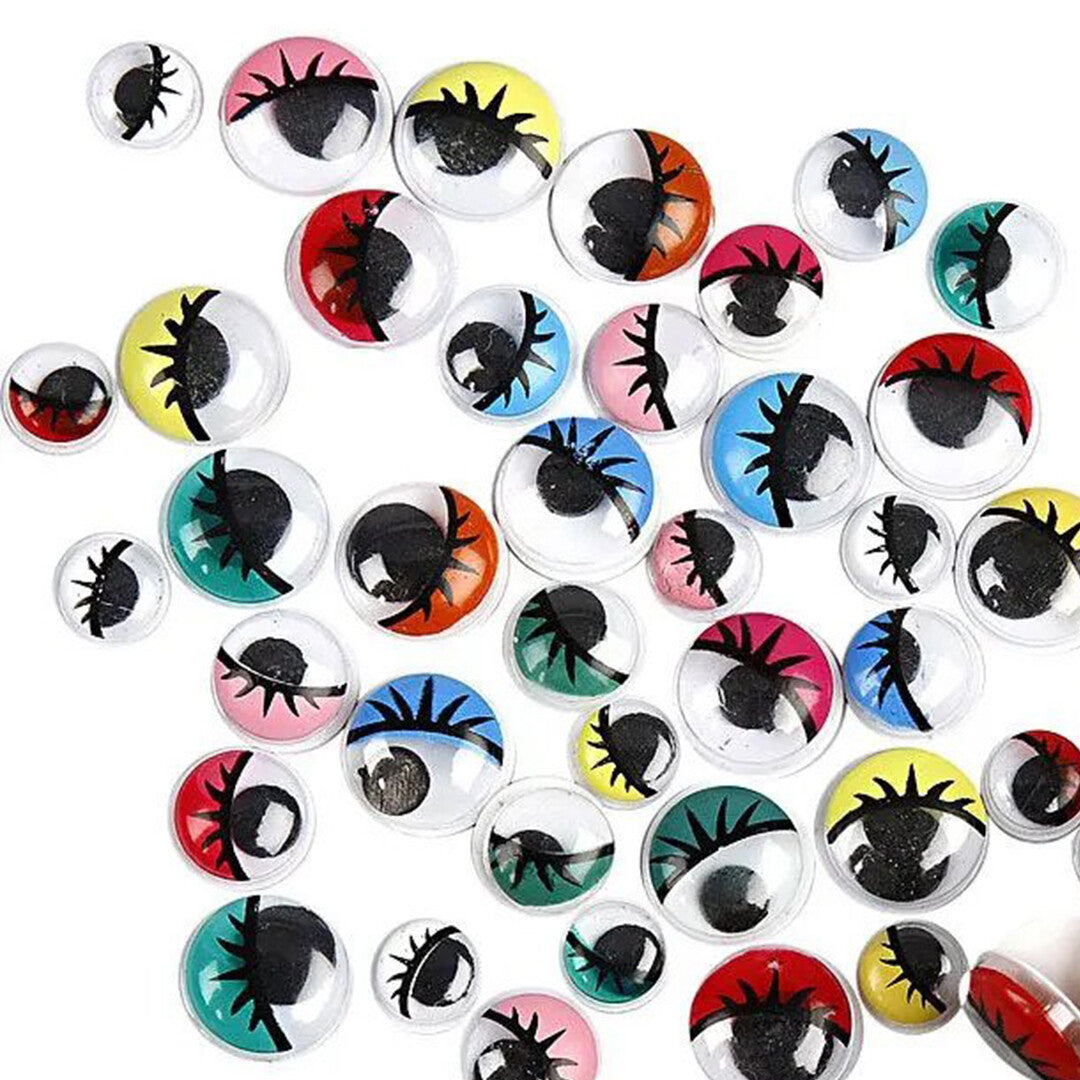 Creativ company wiebelogen met wimpers - 8-12 mm - 30st