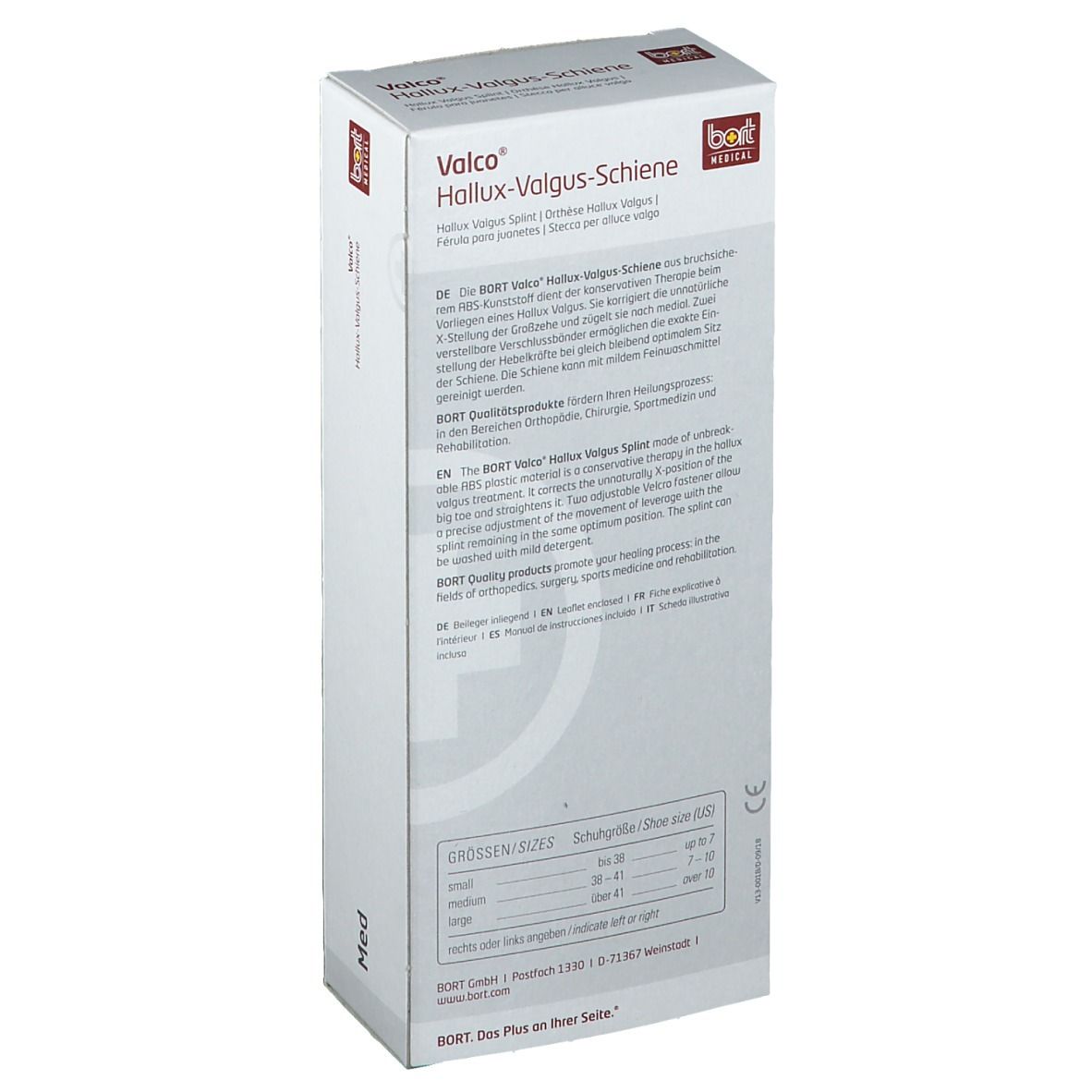 BORT Valco® Hallux-Valgus-Schiene rechts Gr. S