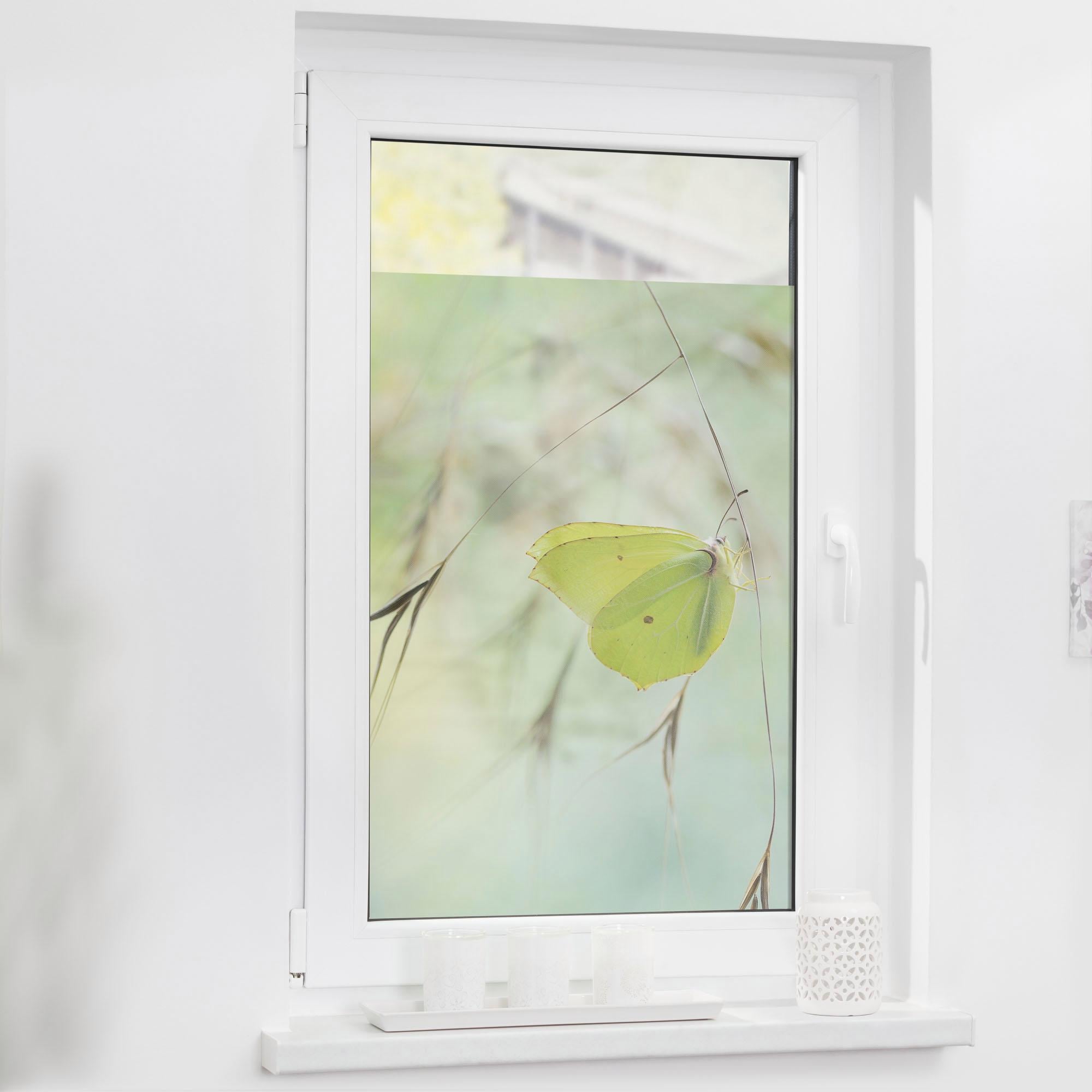 LICHTBLICK ORIGINAL Fensterfolie »Schmetterling Grün« 1 Stk. blickdicht strukturiert Klebepunkte selbstklebend, Sichtschutz