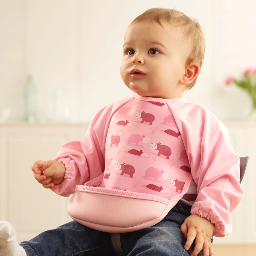 Bibetta Lätzchen UltraBib® mit Raglan-Ärmeln Nilpferd