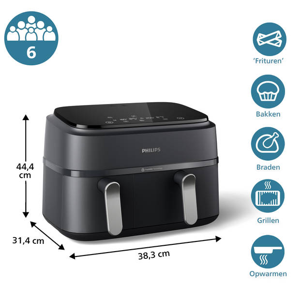 Philips NA351/00 Airfryer Dual Basket XXL