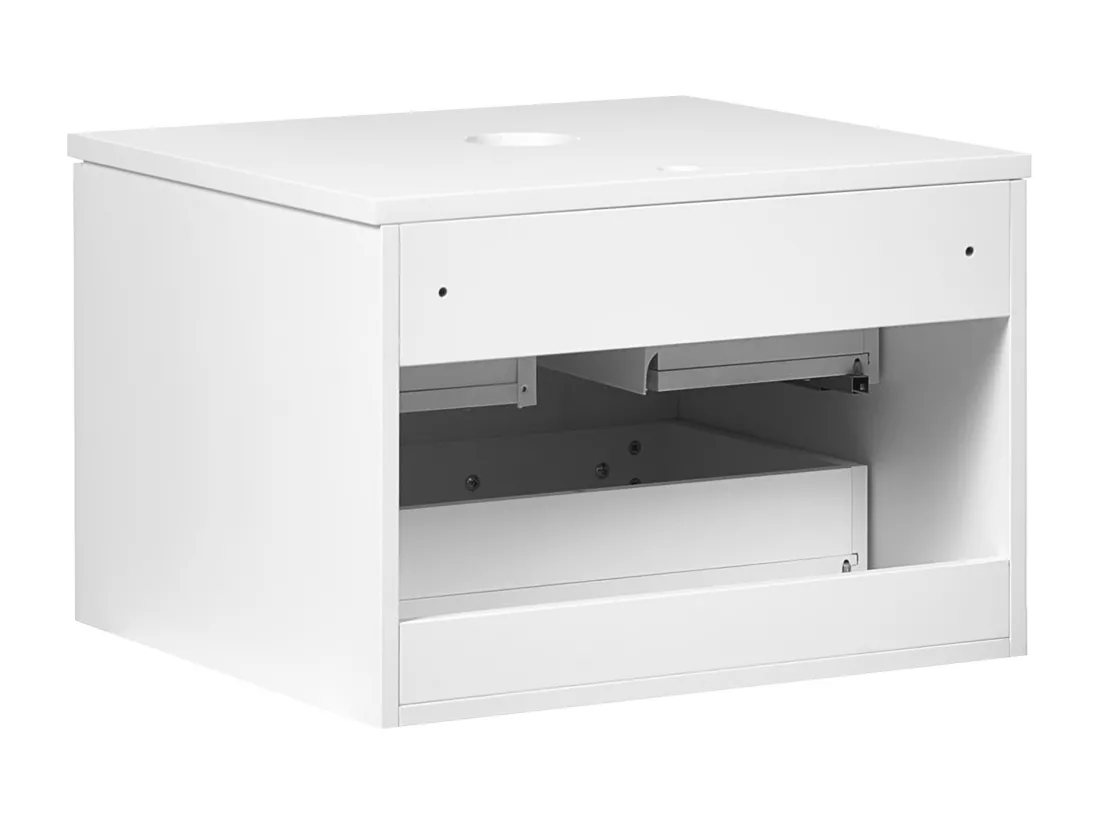 Meuble lavabo mural ALZIRA 60 cm 52 cm 40 cm Blanc