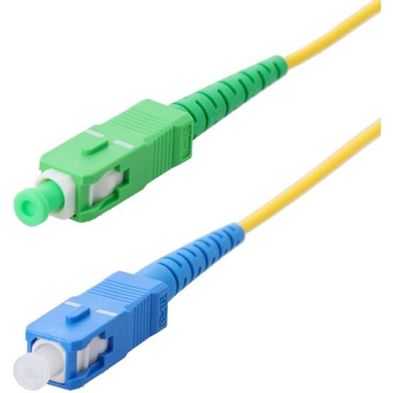 Cordon jarretières optiques SC-UPC mâle - SC/APC mâle - 2 m - jaune