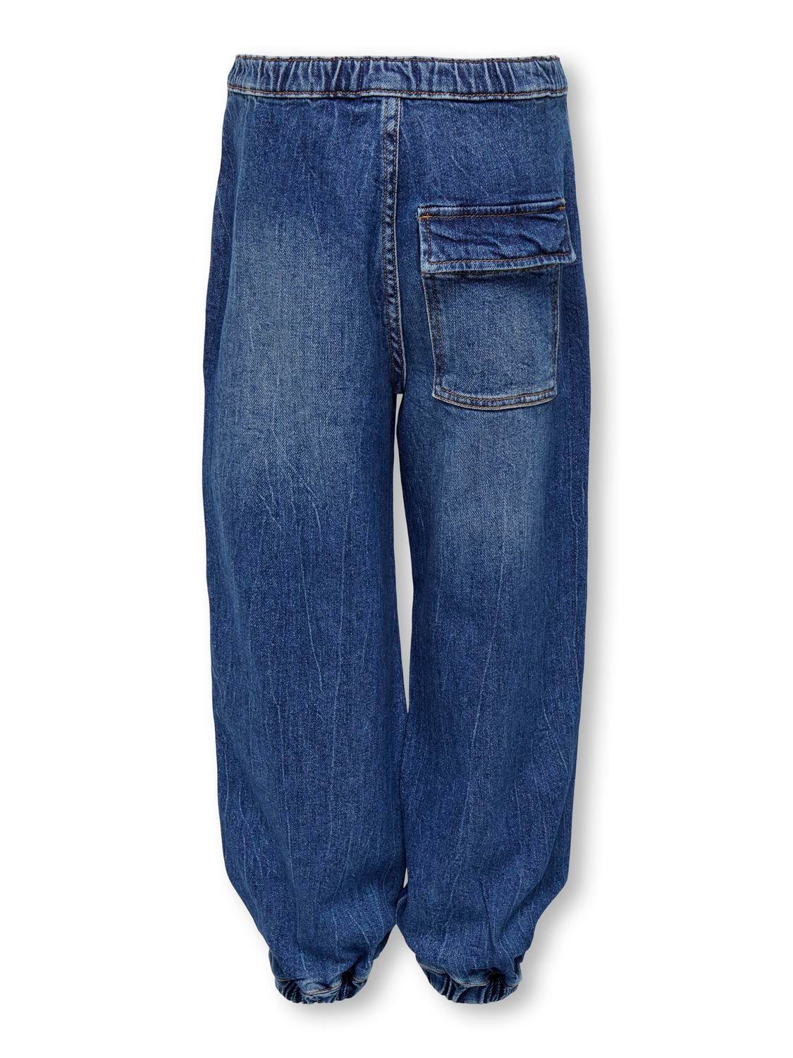 KOGCLARA Baggy Fit Jeans Dark Blue Denim
