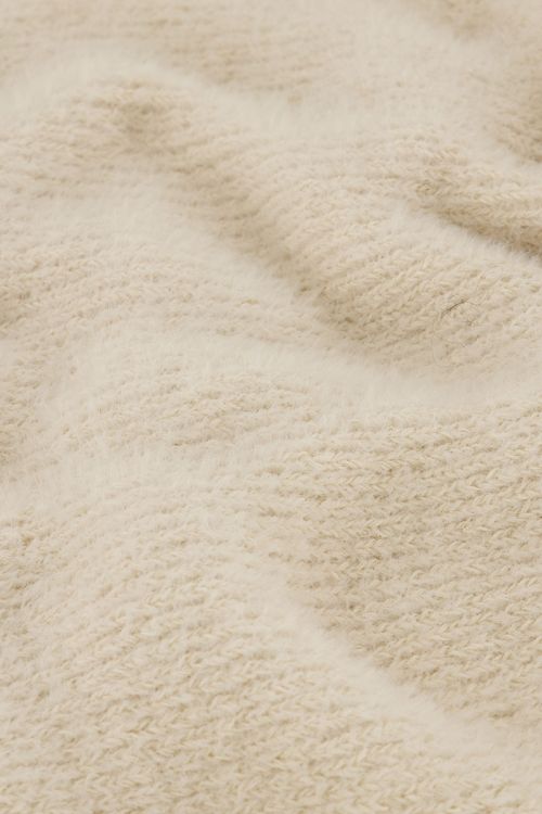 Beige sjaal in hairy look