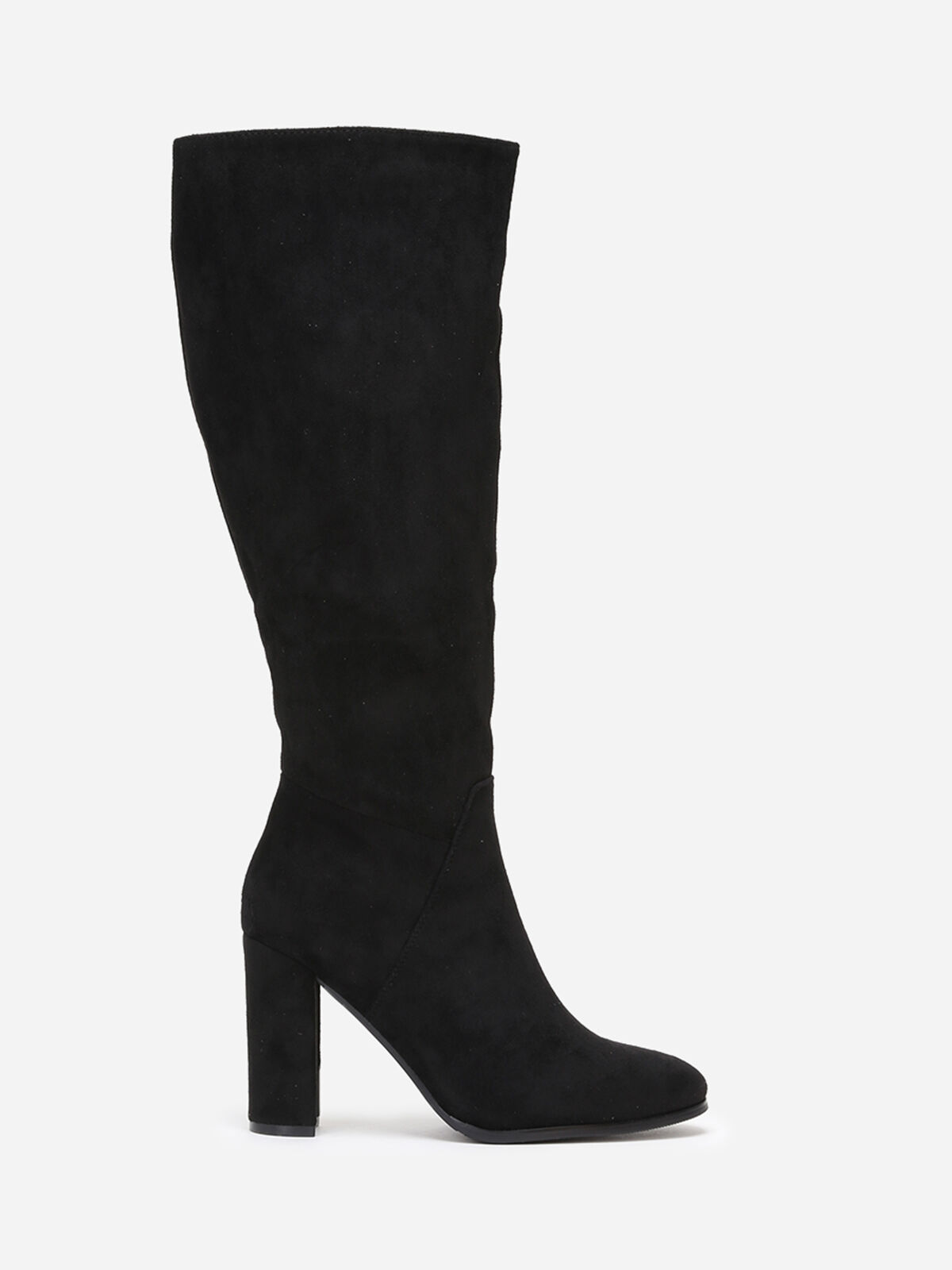 Bottes en suédine style rétro- Noir
