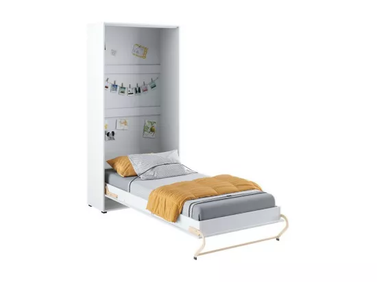 Lit escamotable Concept Pro Lenart Levfere 164, Unique, Blanc, 90x200, Stratifié, 105cm