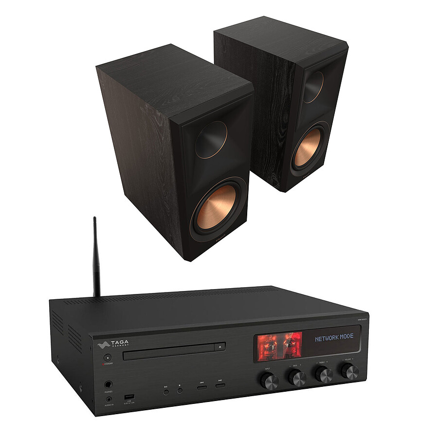Taga Harmony HTR-1500CD Noir + Klipsch RP-600M II Ebène