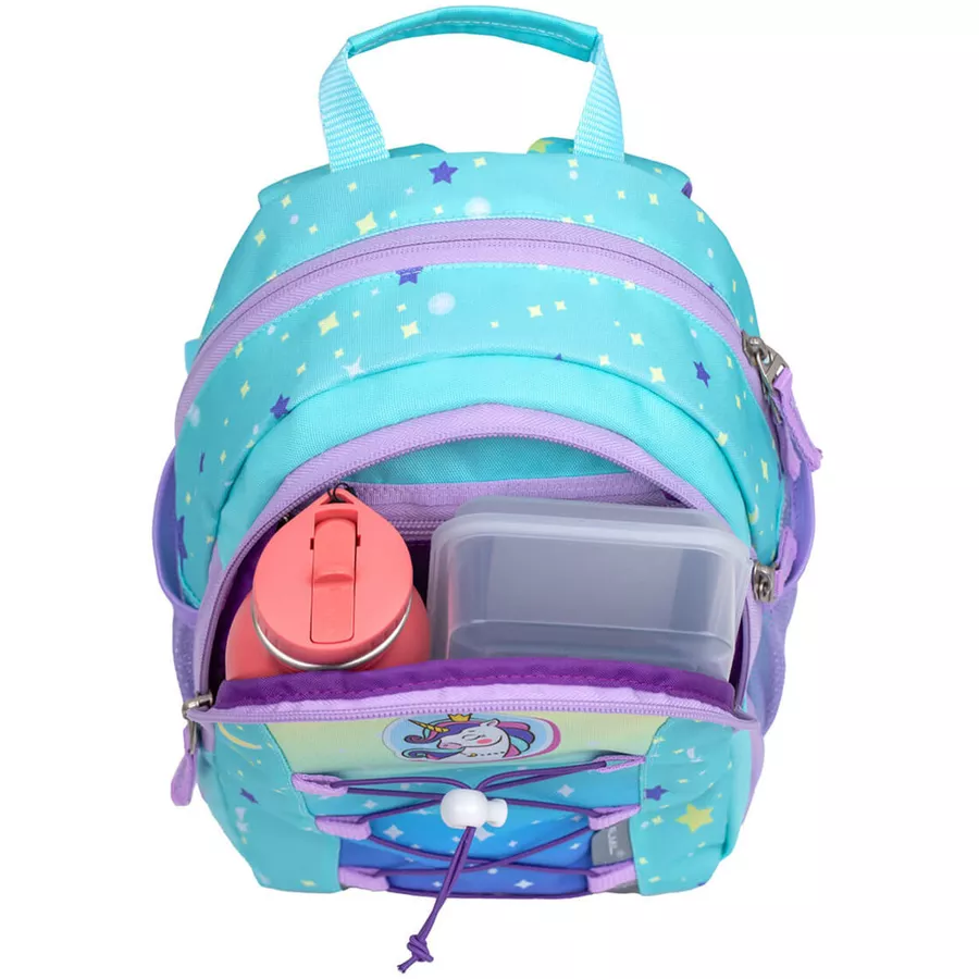 Belmil Kindergartenrucksack Mini Kiddy Kindergartenrucksack für 1-3 Jährige Kinder mit Brustgurt Cute Unicorn