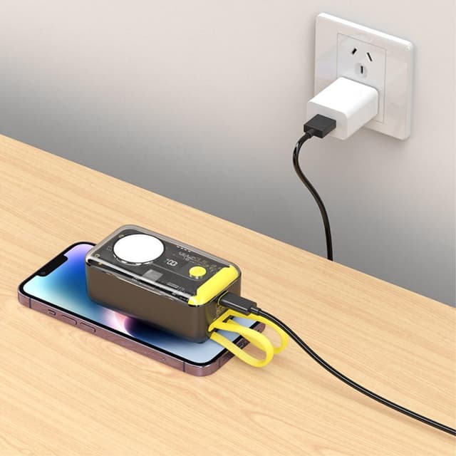 4-i-1 CyberPunk 10000mAh Powerbank 22.5W hurtig opladning