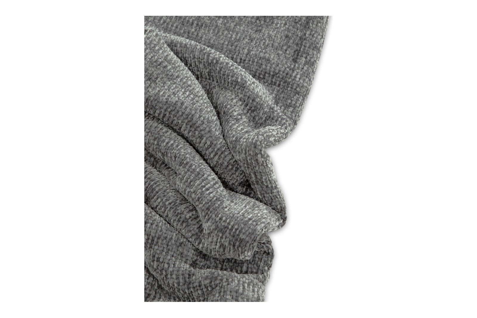 Ally pledd Mørk grå chenille, 170x130cm