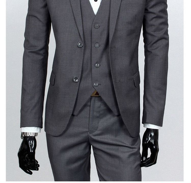 Aozora - Set: Enkelrijs blazer + vest + pantalon