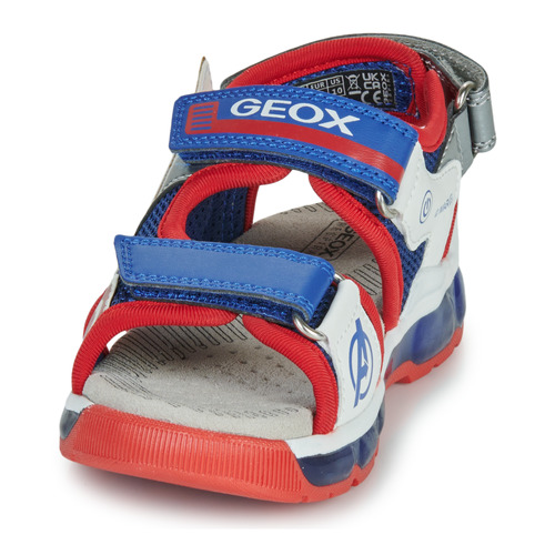 Geox - J SANDAL ANDROID BOY - Bleu / Rouge / Blanc