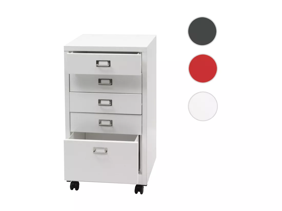 Caisson à roulettes MCW-L49, blanc