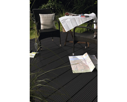 GCC (German Compact Composite) terrasplank, antraciet, 21x145x2000 mm, inclusief Cradle-to-Cradle Gold-certificering