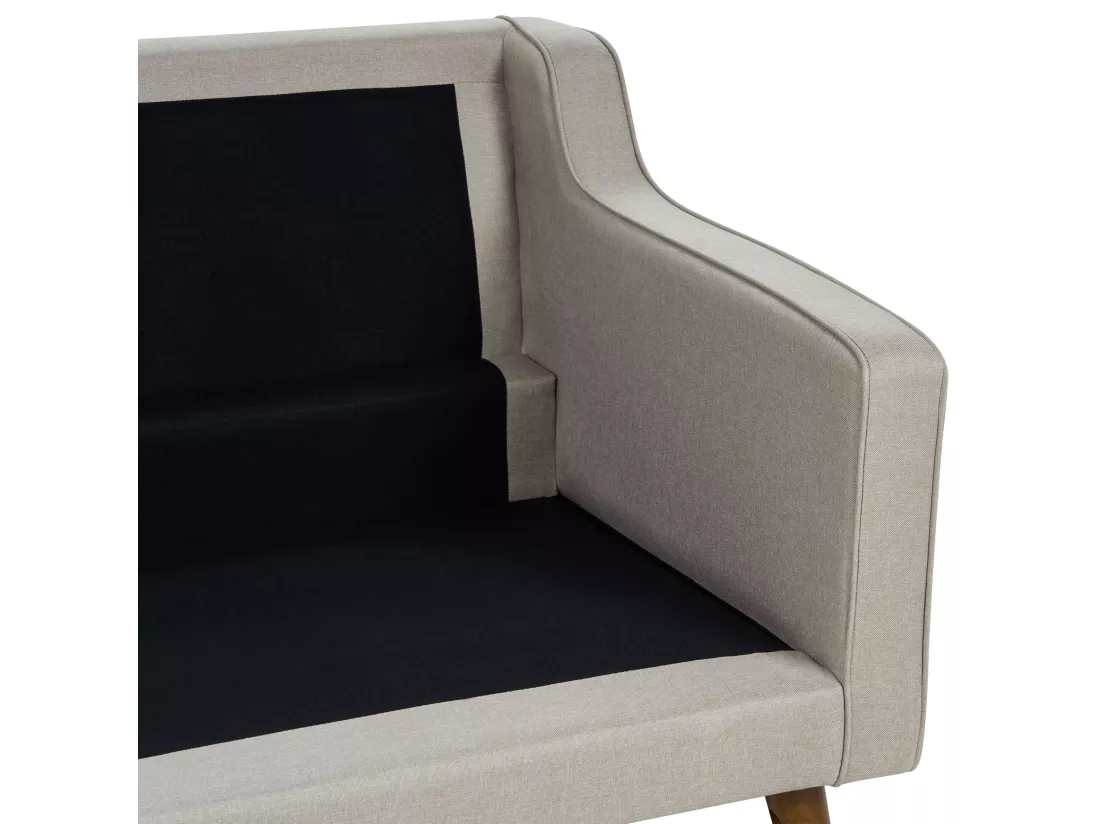 Canapé 3 places en tissu beige LOKKA