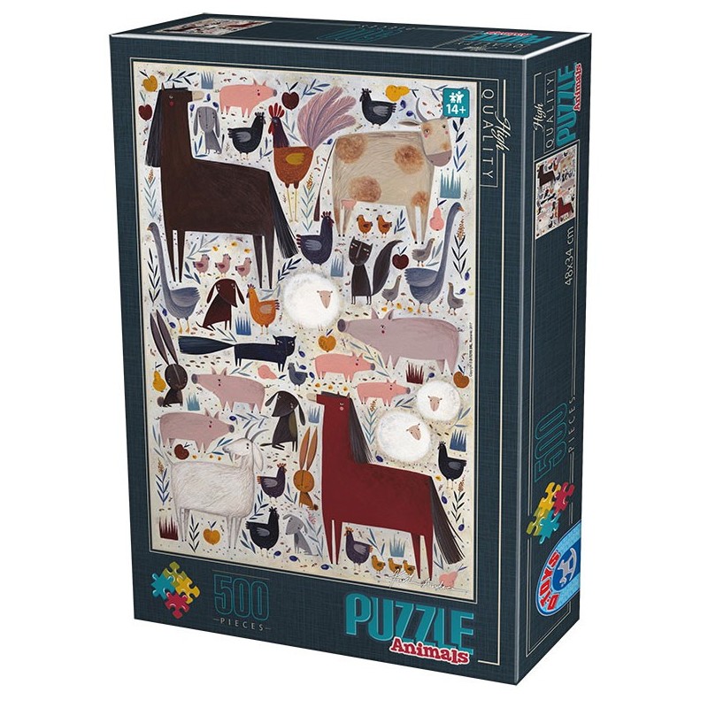 Puzzle 500 - Andrea Kurti Animaux de la ferme