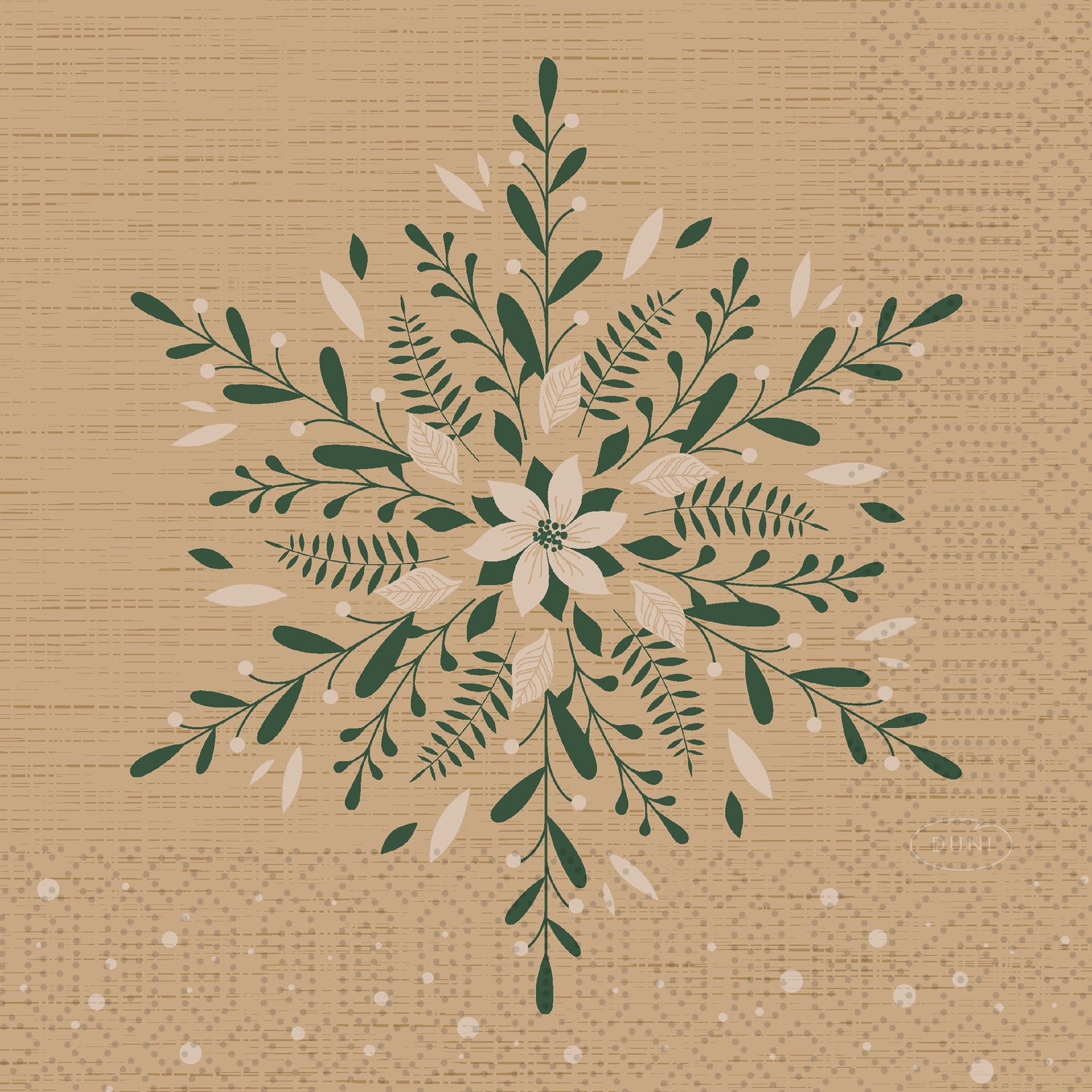 Duni servet Natural Charm beige 24 x 24 cm 20 stuks