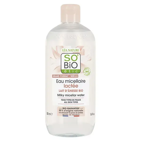 So'Bio Étic Mon Lait d'Ânesse Eau Micellaire Lactée Bio 500ml