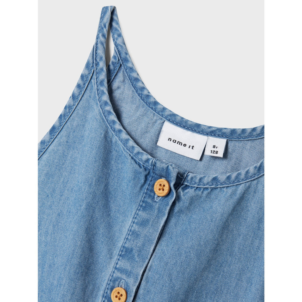 Køb Name It Medium Blue Denim Joy Strop Denim Kjole