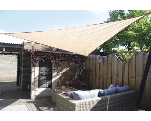 Zonneschermzeil driehoek Coolfit zand 360x360x360 cm
