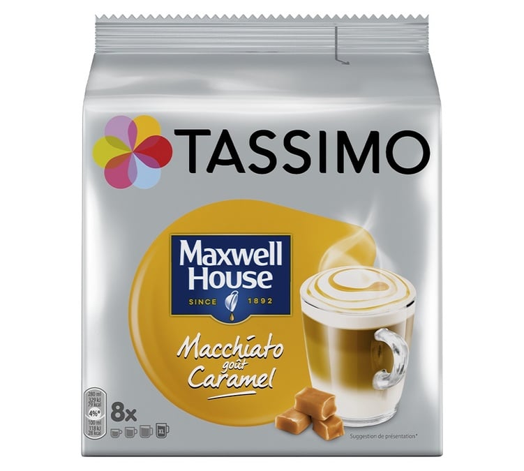 8 dosettes Maxwell House Macchiato Caramel - TASSIMO