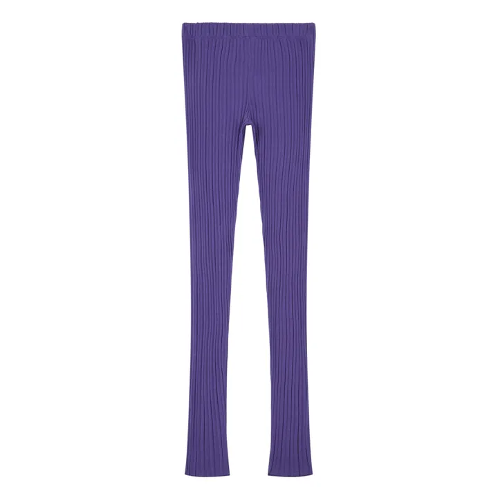 SMALLABLE BASICS Legging Femme Côtelé Coton Bio | Bleu indigo