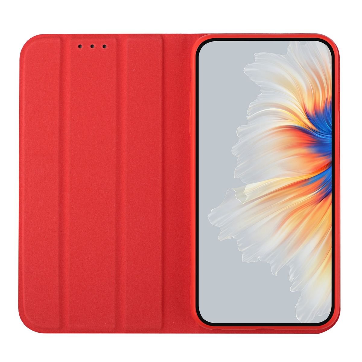 Hülle Handy Schutz für Apple iPhone 13 Pro Max Case Flip Cover Tasche Etuis Rot