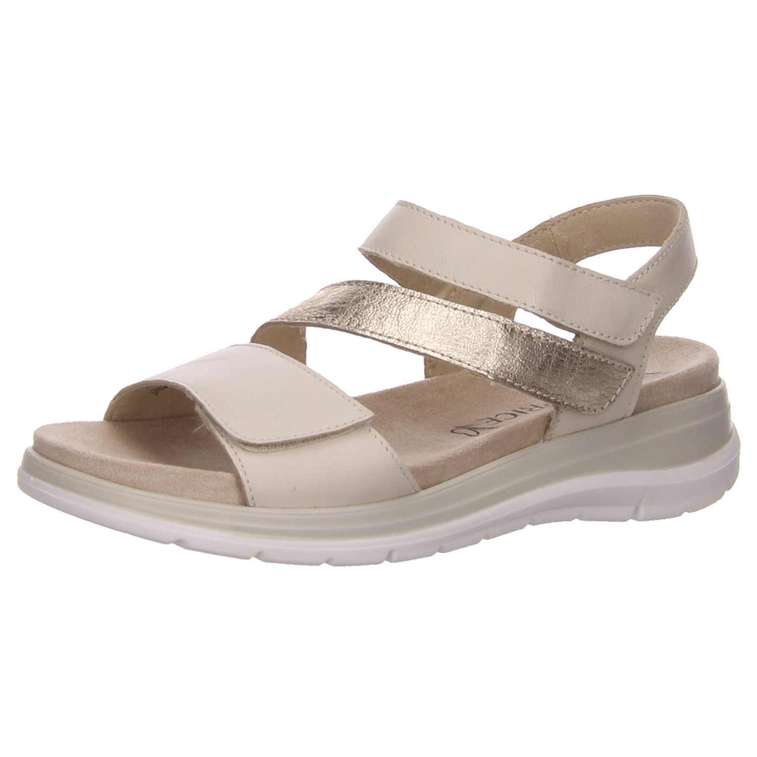 Caprice Sandale beige weiss/weiss kombi