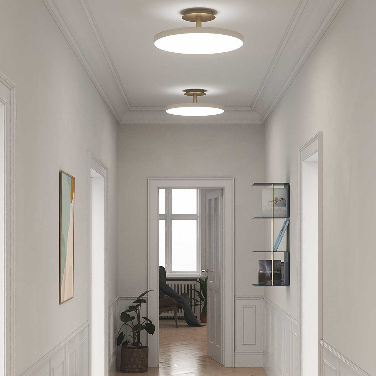 Plafondlamp Asteria Up Large Parelmoer