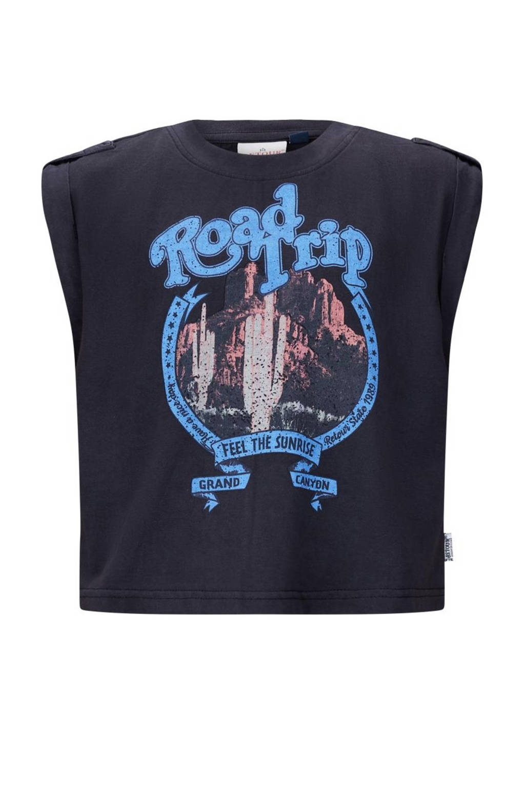 Retour Jeans T-shirt Judy met printopdruk zwart