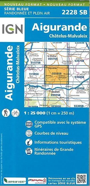 IGN - 2228 SB AIGURANDE 1 25 000