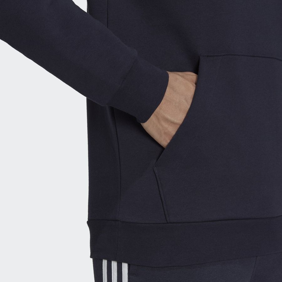 adidas Sweat à Capuche Fleece Feelcozy - Bleu Marine/Blanc
