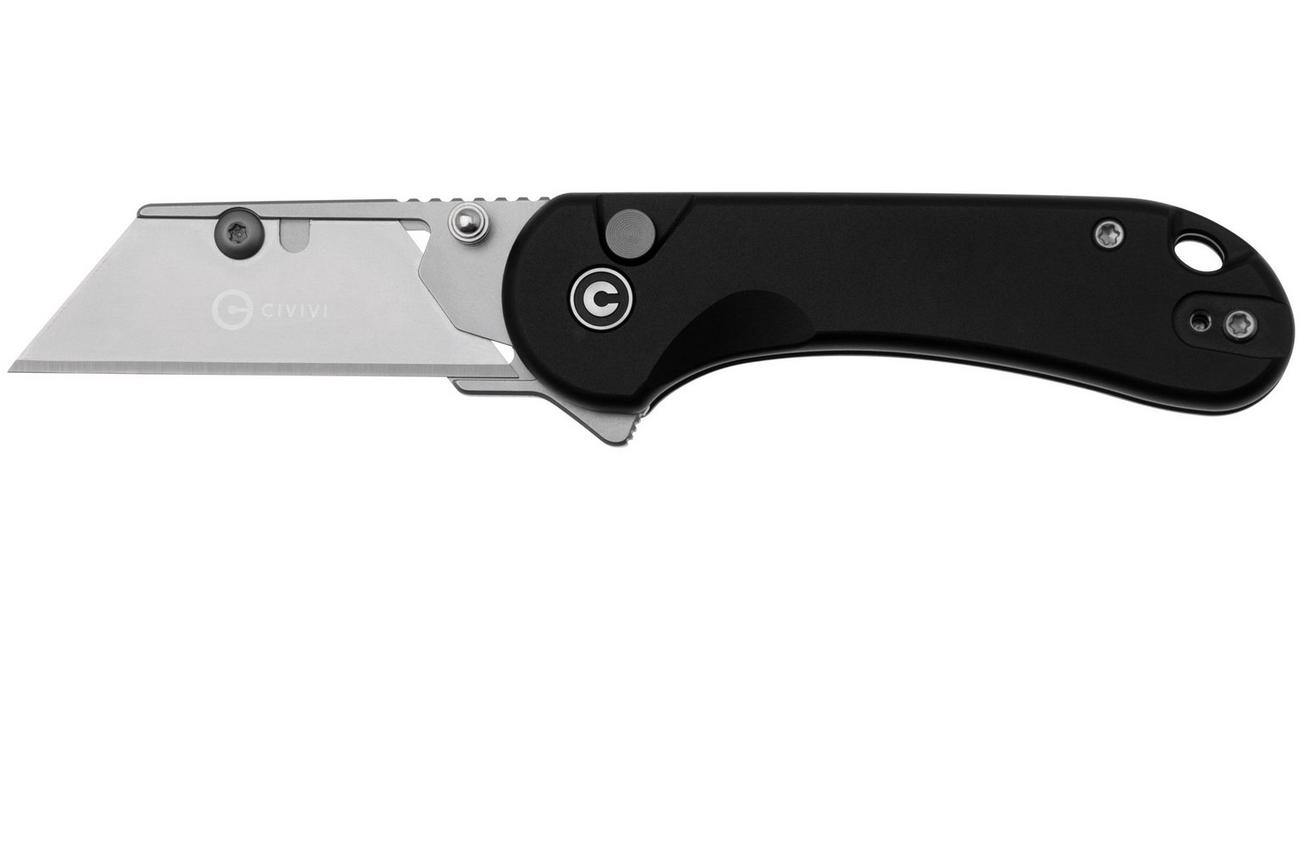 Civivi Elementum Utility C23039B-1 Black Aluminum, Stonewashed Blade Holder, Plain 6Cr Blade utility zakmes