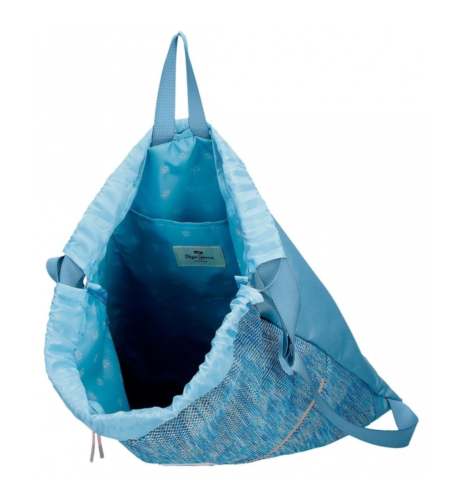 Mochila com cordão Pepe Jeans Lena azul
