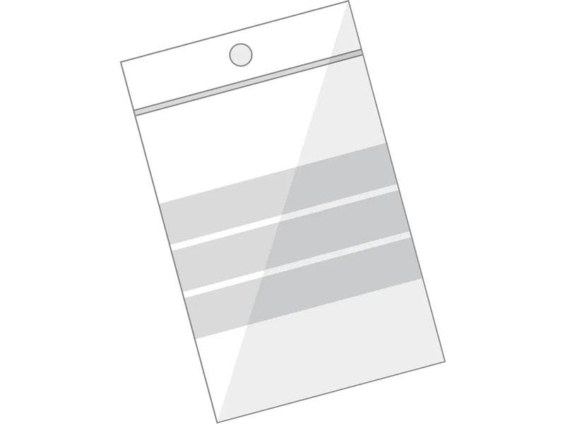Büroline Frischhaltebeutel 7.5 cm x 9 cm, 10 Stück Pressverschlussbeutel – mit Beschriftungsfeld