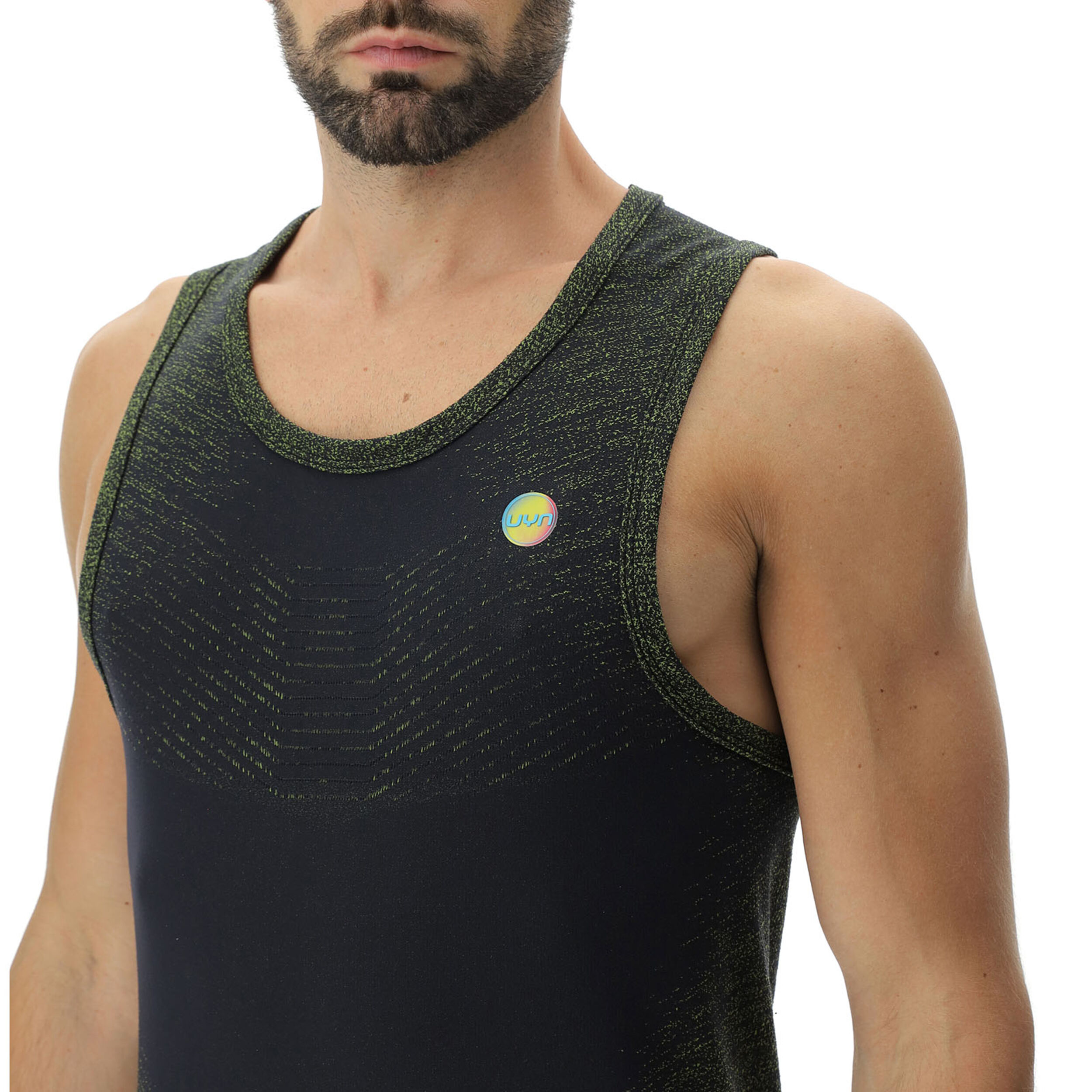 UYN Exceleration OW Sleeveless Top De Course Hommes - Noir , Vert