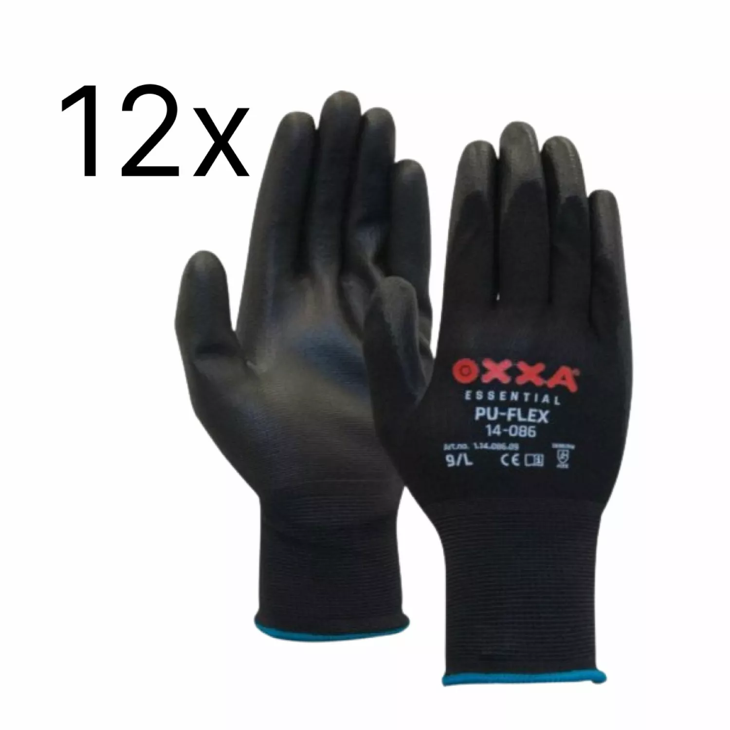 Oxxa 14-086 PU-Flex Werkhandschoenen - PU - 9/L (12 stuks)