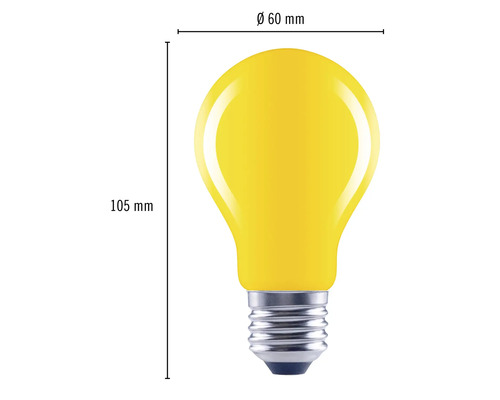 FLAIR LED lamp A60 E27/4W geel