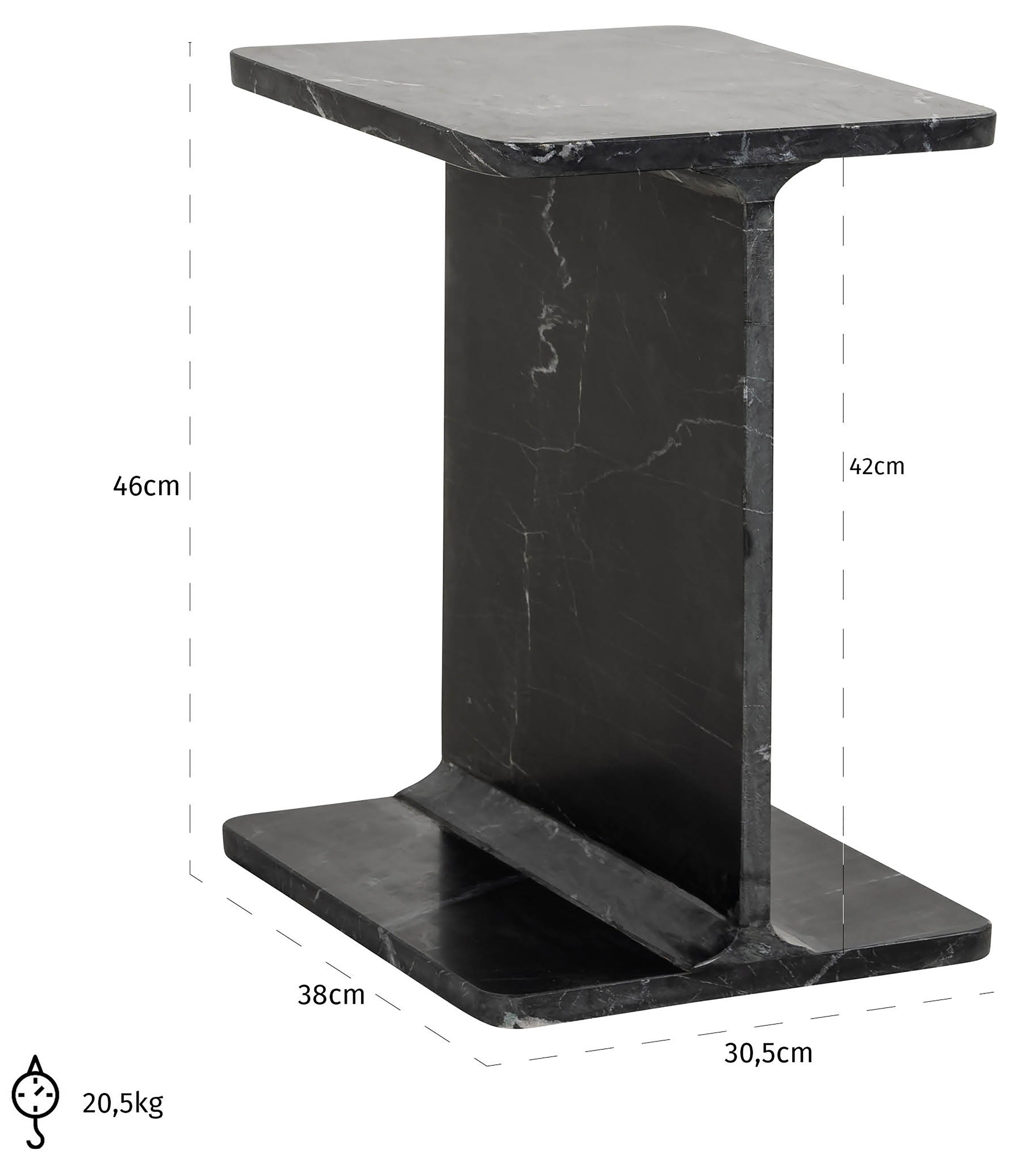 Bijzettafel 212605 Benson B30.5 x D38 x H46 cm