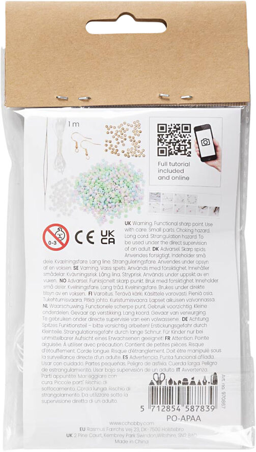 Creativ Company Mini DIY Kit Smykker, Elastikarmbånd og ørering