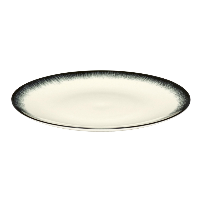 Serax Dé tableware by Ann Demeulemeester ontbijtbord Ø17,5 set van 2 White/Black 1