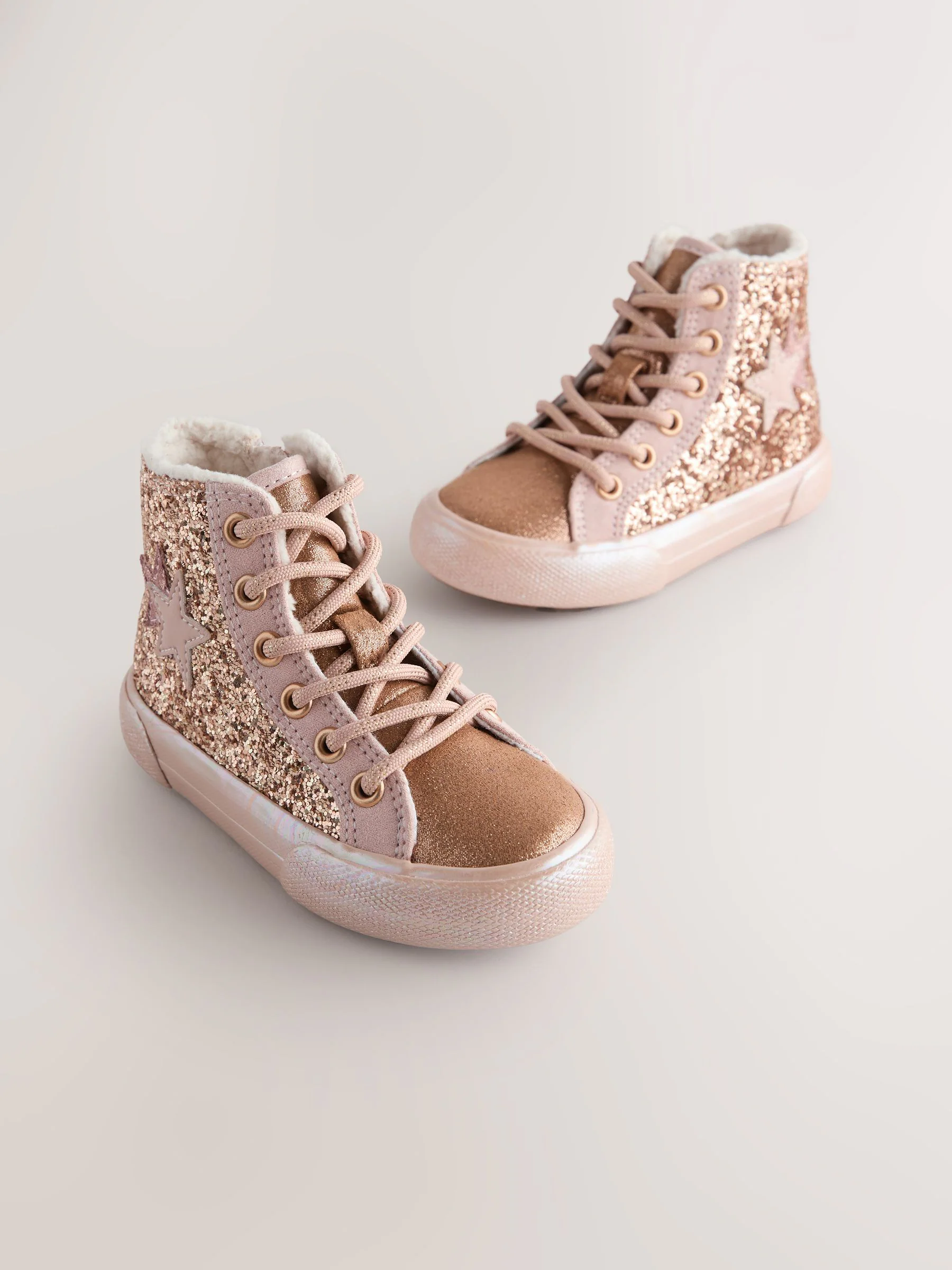 Goud - Hoge sneakers met ster