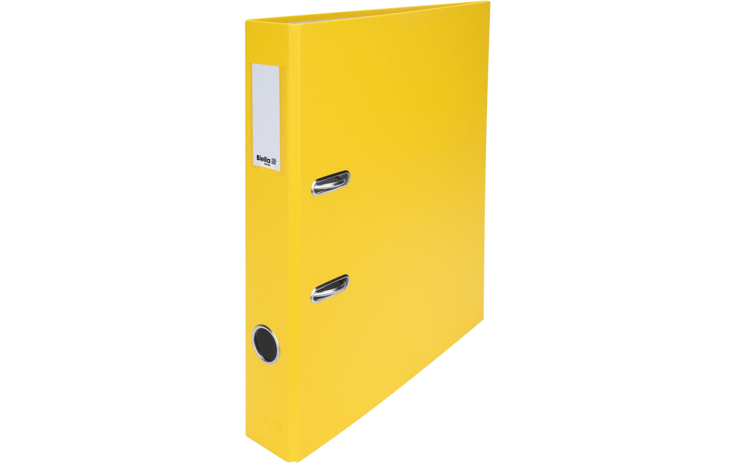 Ordner Plasticolor A4 4 cm, GelbOrdner mit Strong-Mechanik