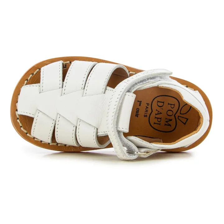 Pom d'Api Sandales Waff Papy | Blanc